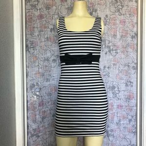 Black and white mini dress.